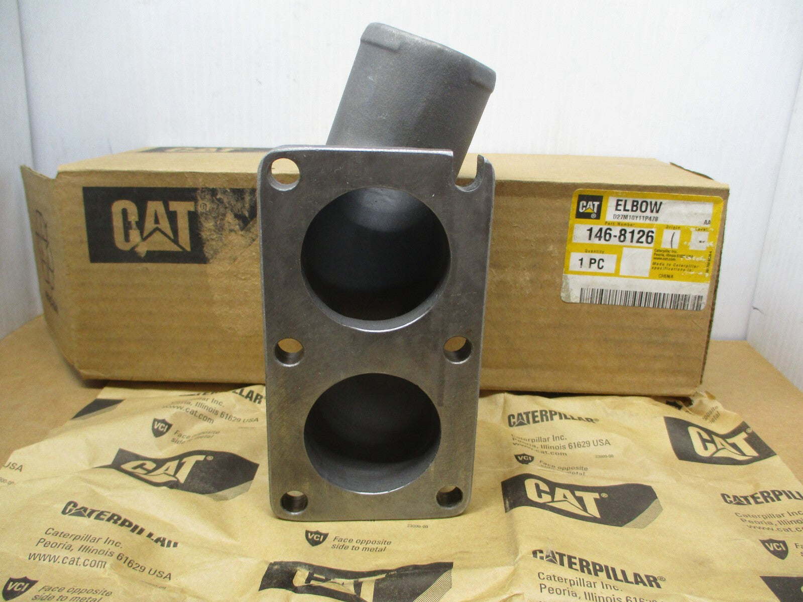 Caterpillar 146-8126 Temperature Regulator Elbow | CAT 3126 & C7