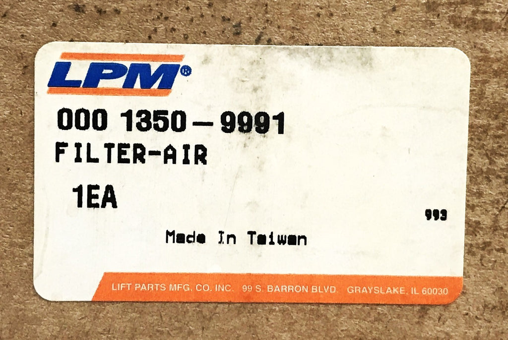 LPM Forklift Air Filter 1350-9991 – NOS New Old Stock – Lot of 2