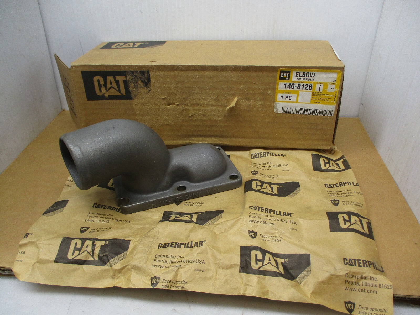 Caterpillar 146-8126 Temperature Regulator Elbow | CAT 3126 & C7