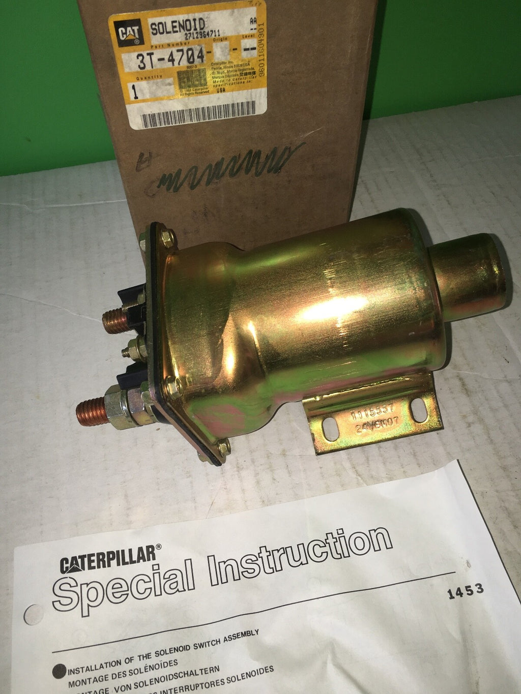 New OEM Starter Solenoid for Caterpillar Equipment | Part 3T-4704